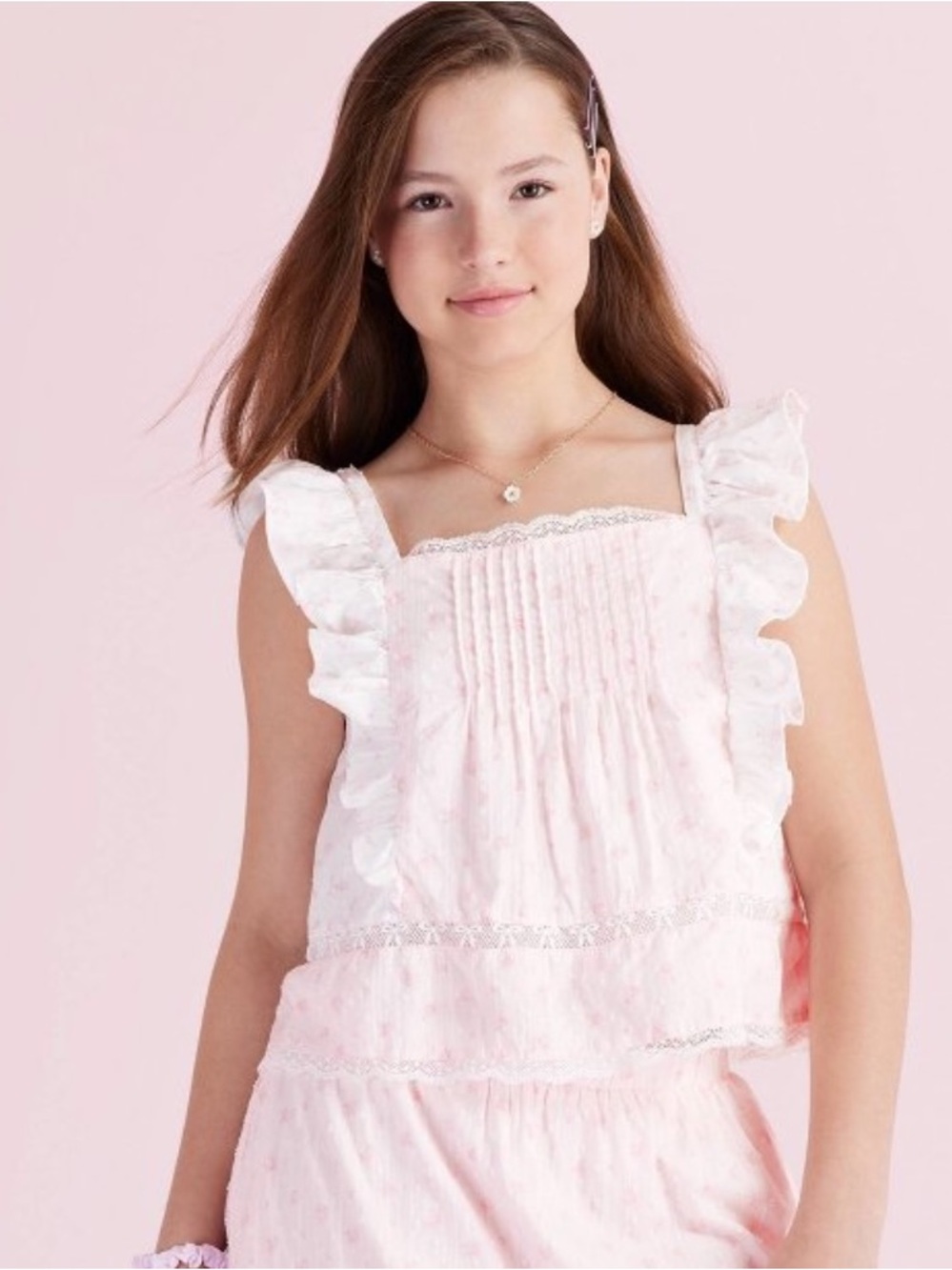 LoveShackFancy x Target Light Pink Ruffle Tank Top size 10